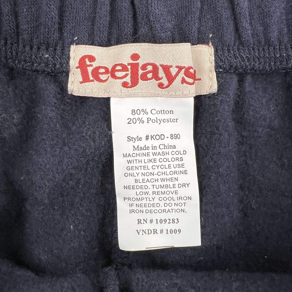 Feejays Surf Santa Cruz Footed Sweatpants L Navy Blue Mens Lounge Pajama Joggers - Picture 6 of 11